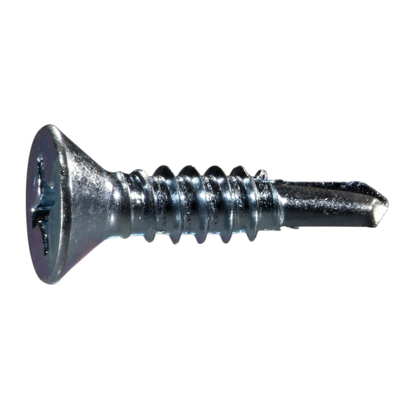 Midwest Fastener Self-Drilling Screw, #12 x 1 in, Zinc Plated Steel Flat Head Phillips Drive, 30 PK 931431 - main